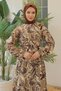 Patterned Long Dress Brown 24Yt932 - 6