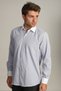 Regular Fit Striped White Collar Cuff - 2