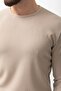 Slim Fit Long Sleeve Crew Neck Men's T-Shirt Beige - 36679.21K - 2