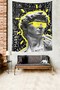 Humorous Intellectual Sculpture Head Stain Resistant Fabric Wall Cloth Wall Carpet Tapestry