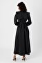 Monche Oversize Scuba Dress with Cape - 4