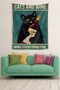 Vintner Cute Cat Cats Stain Resistant Fabric Wall Cloth Wall Tapestry Tapestry - 2