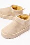 Ndr-2850 Beige Suede Fur Lined Winter Closed Toe Women's Casual Slippers - 4
