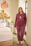 Plus Size Women's Pajamas Set Thermal Women's Pajamas Set Winter Pajama Set - 3
