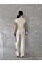 WOMEN'S TREND TRACKSUIT SET, STAND COLLAR, ZIPPERED, WIDE-LEG, SIDE-STRIPED, AYSHO MODEL - 7