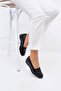 Women's Full Orthopedic Black Genuine Leather Shoes - 7
