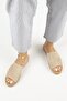 Galena 2 Women's Leather Genuine Leather Single Strip Beige Slippers - 7
