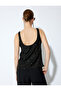 U-Neck Sequined Sleeveless Evening Blouse - 4