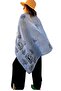 Blue Color Traditional Patterned Cotton Handmade Shawl Scarf - 4