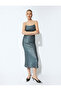 Long Sequined Dress with Thin Straps Slim Fit Square Neckline - 3
