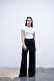 Cotton Stitched Trousers Black
