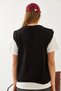 Women's Black V-Neck Knitwear Sweater 20246252 - 7