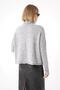 Women's Soft Textured Oversize Turtleneck Knitwear Sweater Gray 25W3014 - 6