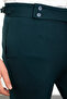 Straight Super Slim Fit Belt Detailed Buckle Men's Trousers Emerald - 38192.23K - 2