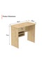 MP1-9045 Solama Office Desk with Paper Rack - Oak Brown - 4