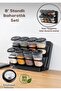 Henna 8-Pack 360 °   Rotating Head Spice Rack Stand, Adhesive Wall and Countertop Spice Rack - Black - 4