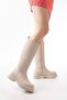 236-340 Beige Zippered Daily Women's Boots