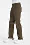 Men's Light Brown Lycra Canvas Trousers with Pockets Casual Chino Regular Cut - 3