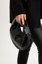 Women's Black Mini Knotted Handbag - 2