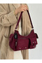 Whitney Model Suede Claret Red Women's Hand and Shoulder Bag