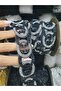 Iron-On Stone Beaded Black Color Circular Decorative Strip Accessory Applique Clothing Hobby - 6