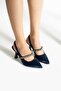 Stoned high-heeled satin shoes - 2
