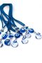 Glass Round Eye Car Mirror Ornament Car Charm and Blue Drawstring Keychain Set - 6
