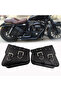 1 Pair Universal Motorcycle PU Leather Saddlebags Side Tool Pouch Bag Luggage Saddle Bag For Harl... - 8