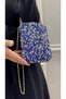 Evening Dress Bag with Crystal Stones. Wrist and Shoulder Evening Dress Bag - 2