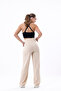 Women's Lycra Double Pocket Elastic Waist Velcro Closure Loose Cut Black Palazzo Pants - Vs4000 - 5