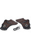 Motorcycle Universal Brown PU Leather Heat Saddle Shield Deflectors For Harley Touring Electra Gl... - 5