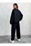 Black Pink Sweatshirt Sweatpants Jogger - Black Printed Tracksuit Crew Neck - 3