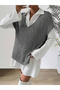 Knitted Detail 75 cm Long Women's Sweater - 3