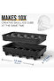 Ice Machine Mold for Whiskey - 10 Cavity Skull Ice Cube Tray with Funnel - Skull Silicone Mold fo... - 4