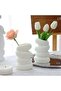 1PC Plastic Spiral White Vase Nordic Creative Flower Arrangement Container For Kitchen Living Bed... - 4