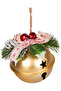 Christmas Ornament, Christmas Ball, with Rattle, Gold - Set of 3, 8 cm - 3