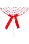 Christmas Ornament, Candy, Ribbon, Spiral String Detail, Red-White - 24X49 cm - 3