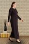 Women's Plus Size Nergiz Jacquard Hijab Mother Dress - 4