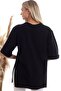 20333402 Single Jersey Be Positive Printed T-Shirt Black - 6