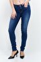 Women Skinny Fit Washed Stretchable Jeans, Mid Indigo