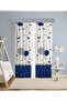 BABY AND KIDS ROOM Butterfly Balloon Patterned 2 Wings Background Curtain