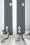 Baby and Children's Room Gray Elephant and Moon Two Wing Background Curtain Mkt-268