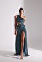 Adriana Sparkly Blue One-Shoulder Dress