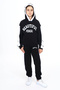 Black Beautiful Printed Girl's Fleece Tracksuit 16520 - 3