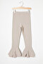 Girl's Flounced Cream Ankle Tights 16383
