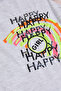 Gray Rainbow Embroidered Girls' T-Shirt 15567 - 2