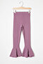Girl's Flounce Pink Flare Leg Tights 16384