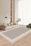 Machine Washable Non-Slip Base Stain-Resistant Beige Striped Living Room Carpet Kitchen Carpet and Runner Rug