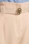 Beige Palazzo Belted Trousers - Ort2519 - 4