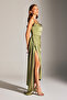 Violet KHAKI Strappy Draped Dress - 3